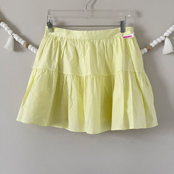 NEW STAUD Sea Mini Skirt Stretch Cotton Buttery Ruffled Sunray Women's Size 10 - Picture 11 of 11